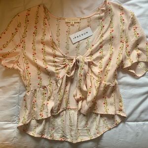 Pacsun Floral Tie Top